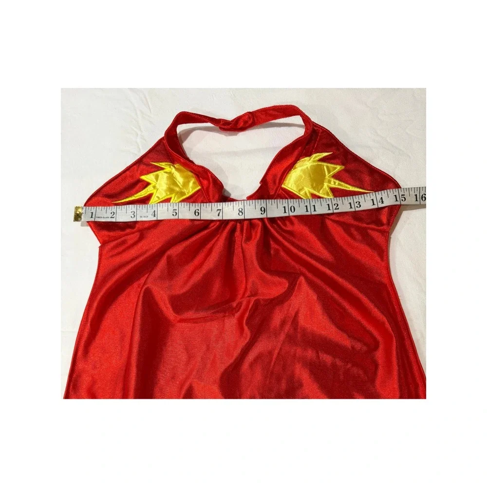 Hallmark Kids Superhero Halter Cape Costume Red Yellow Halter Play Wear Dress Up